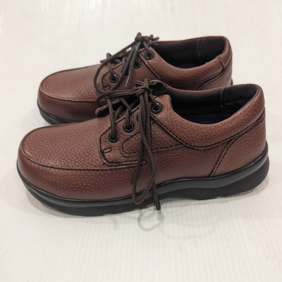 OASIS men\'s brown leather comfort loafers walking shoes size 8 wide main image 10